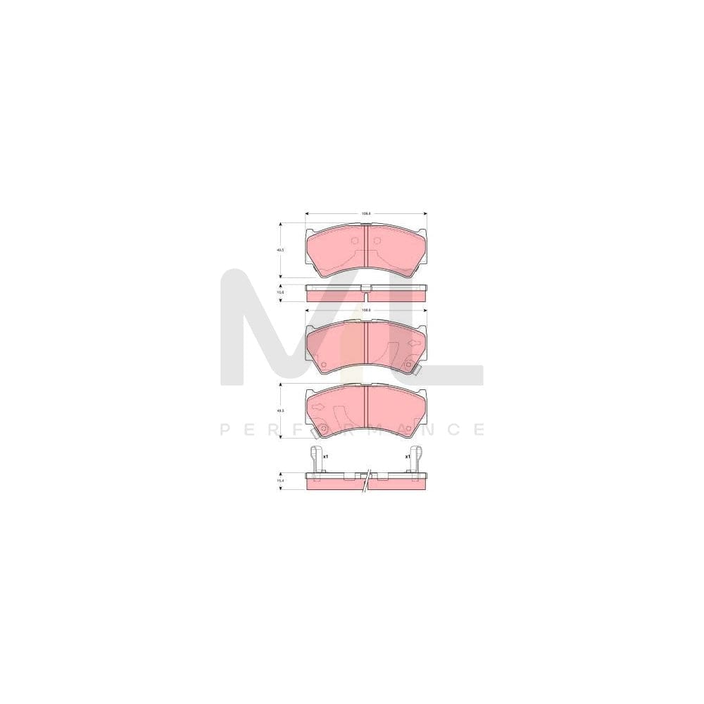 TRW Gdb3275 Brake Pad Set With Acoustic Wear Warning