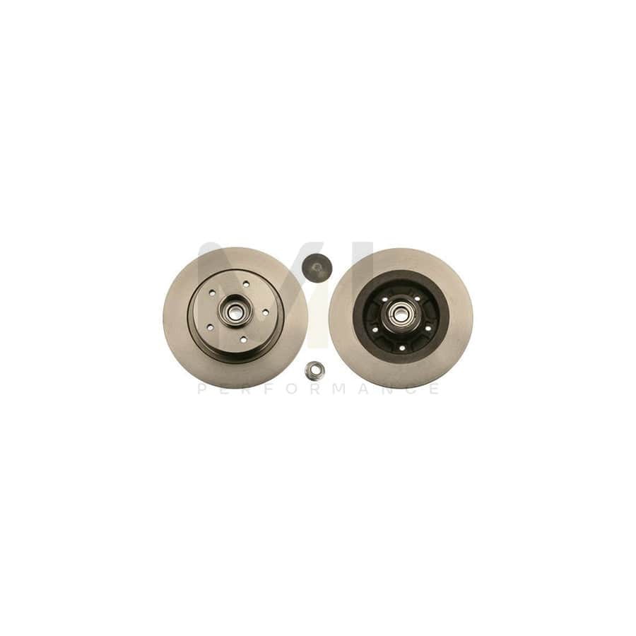 TRW DF6127BS Brake Disc Solid, with ABS sensor ring, with wheel bearing  - 1 piece