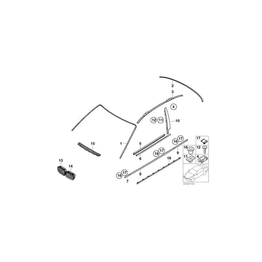Genuine BMW 51137026367 E46 Fixing Clamp Left BLAU (Inc. 318ti, 325ti & 320td)