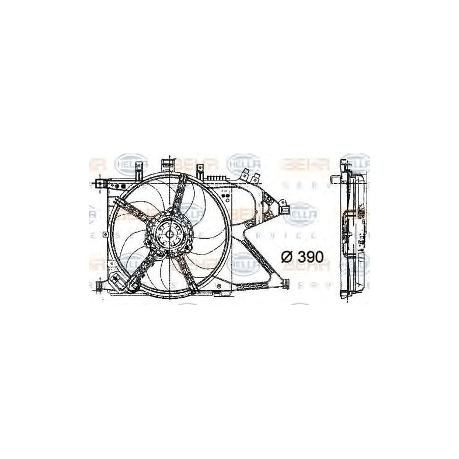 Hella 8EW 009 157-441 Fan, Radiator