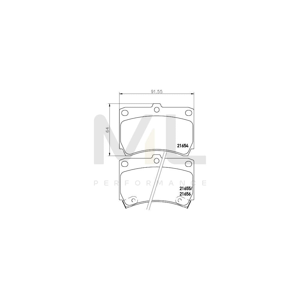 Hella 8DB 355 016-431 Brake Pad Set With Acoustic Wear Warning | ML Performance Car Parts