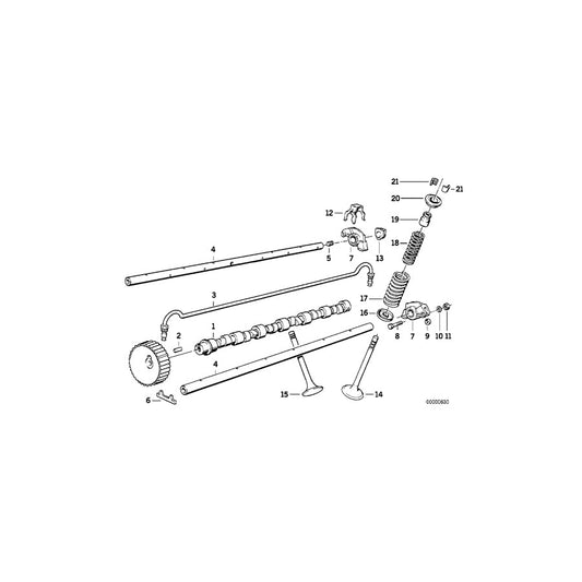 Genuine BMW 11341710769 E34 E28 E30 Exh. Valve W.Oversize Va.System +0,1mm 36,0/7,06mm (Inc. 325e, 325ix & 525e)