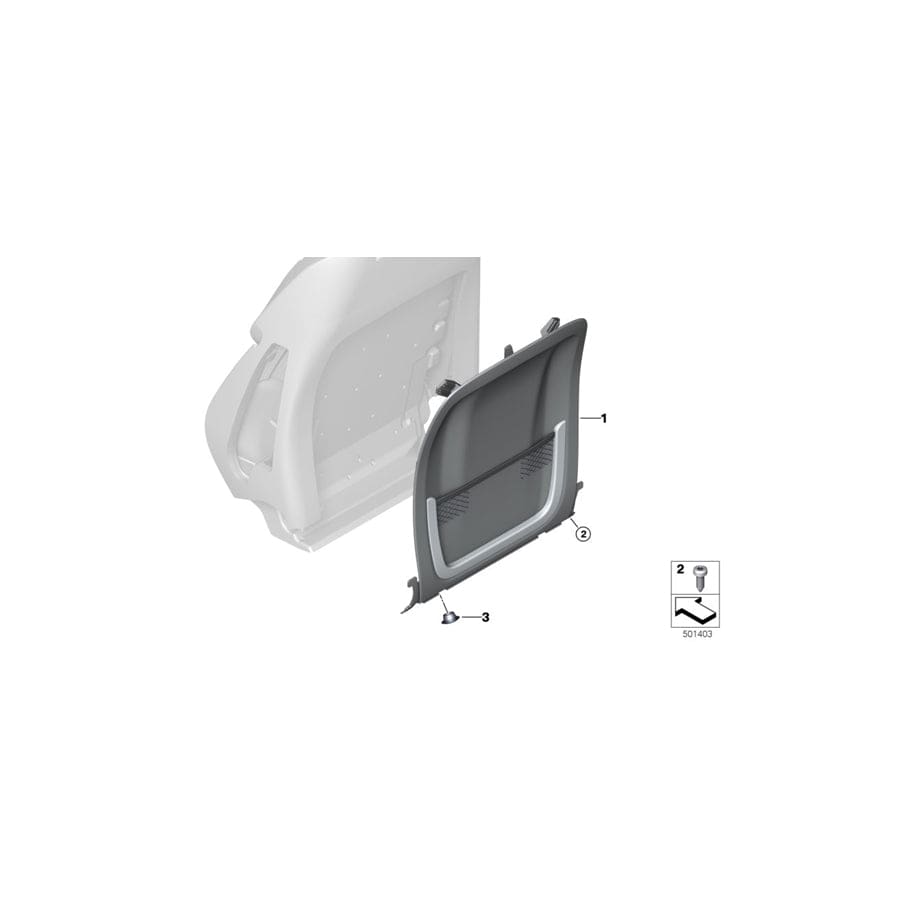 Genuine BMW 52107494747 G14 G15 Rear Panel ELFENBEINWEISS (Inc. 840i, 840dX & M850iX)