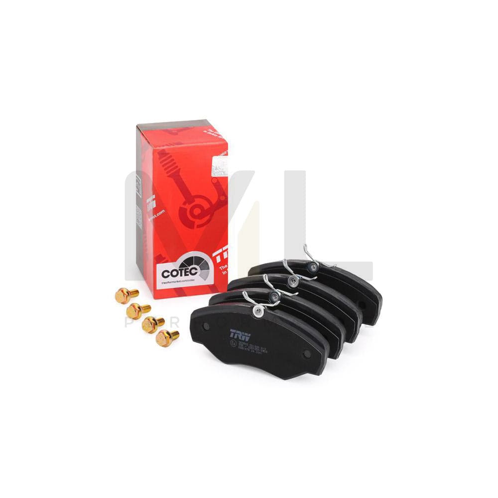 TRW Cotec Gdb1478 Brake Pad Set Not Prepared For Wear Indicator, With Brake Caliper Screws, With Accessories