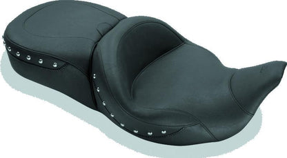 Mustang Motorcycle Mustang 08-21 Harley Electra Glide,Rd Glide,Rd King,Str Glide Super Touring 1PC Seat w/Studs - Black