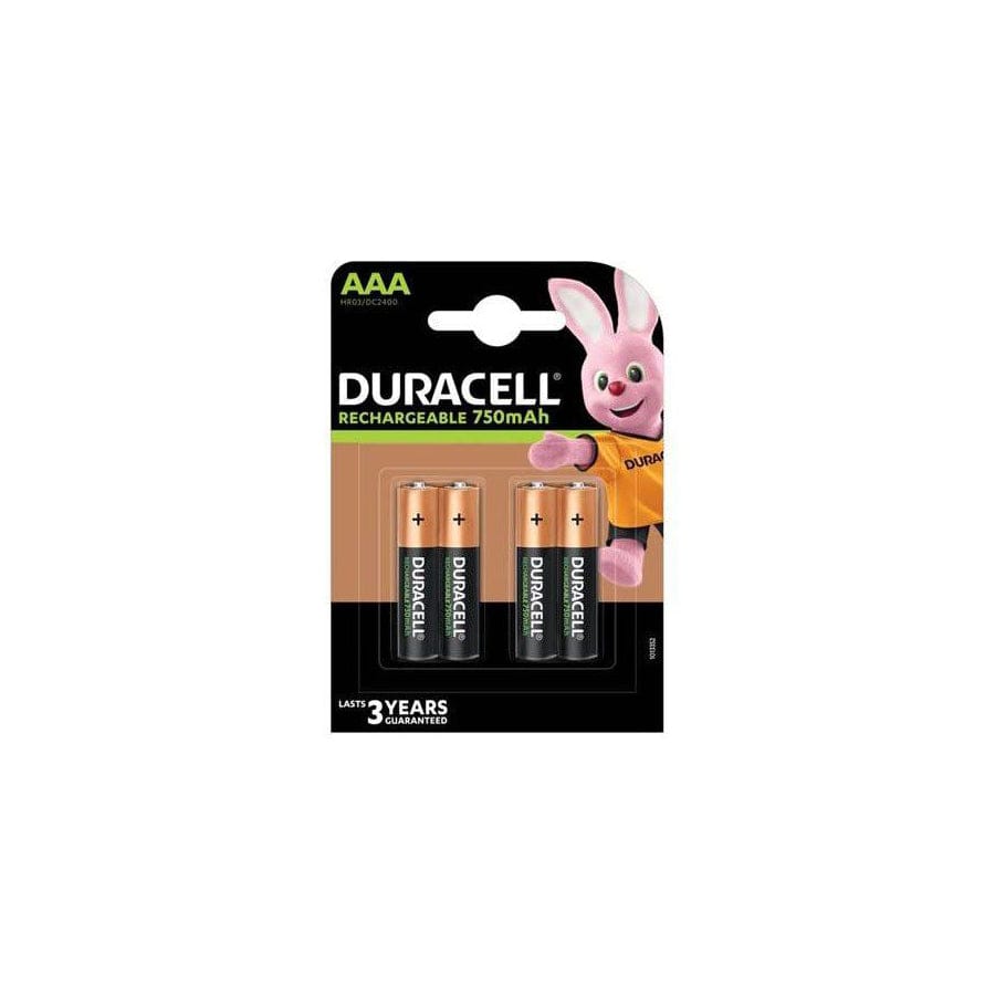 DuraCell Rechargeable AAA/HR03 Battery 750mAh (Card of 4)