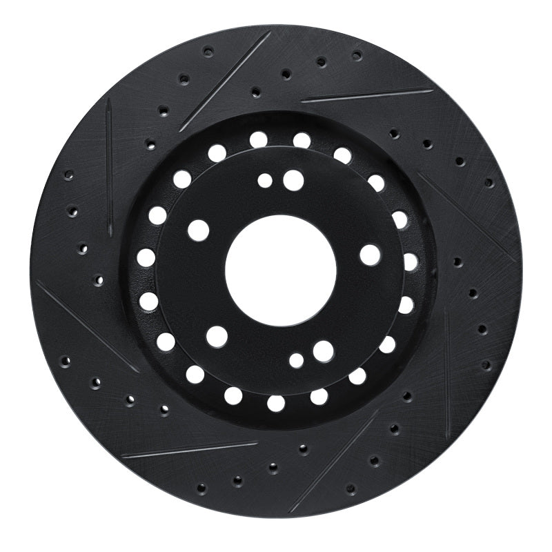 R1 Concepts R1 93-99 Dodge STEALTH Front Left Drilled & Slotted Black Brake Rotor