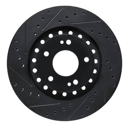 R1 Concepts R1 93-99 Dodge STEALTH Front Left Drilled & Slotted Black Brake Rotor