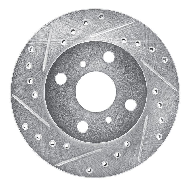 R1 Concepts R1 88-92 Geo Prizm Front Left Drilled & Slotted Silver Brake Rotor