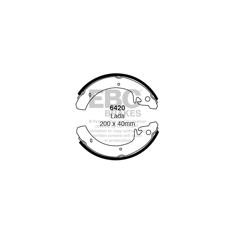 EBC 6420 Lada Rear Brake Shoes (Inc. Kalina, Priora, Samara) 1 | ML Performance UK Car Parts