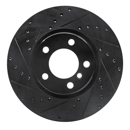 R1 Concepts R1 12-18 BMW 228I Front Left Drilled & Slotted Black Brake Rotor