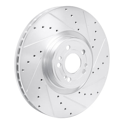 R1 Concepts R1 20-26 Mercedes-Benz GLE450e Front Right Drilled & Slotted Silver Brake Rotor