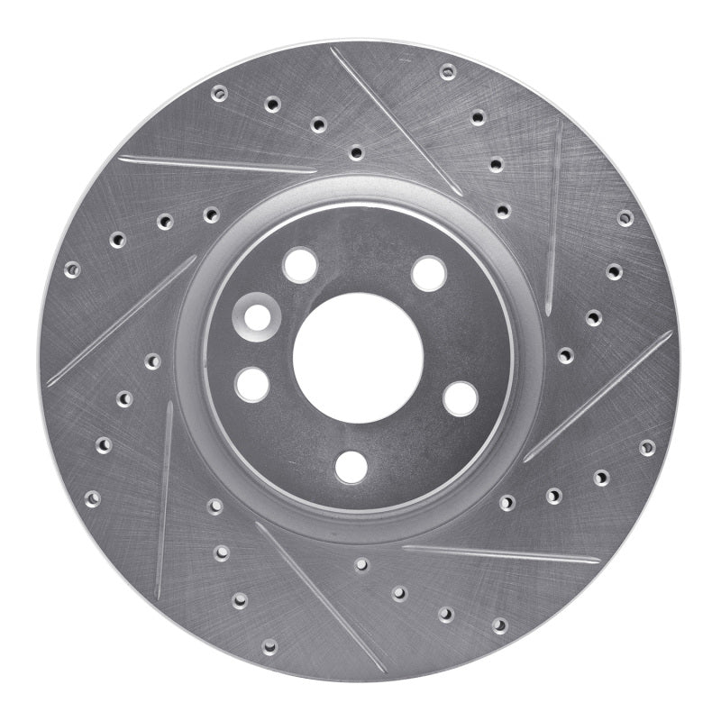 R1 Concepts R1 16-17 Volvo XC60 Front Right Drilled & Slotted Silver Brake Rotor