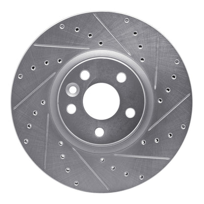 R1 Concepts R1 16-17 Volvo XC60 Front Right Drilled & Slotted Silver Brake Rotor