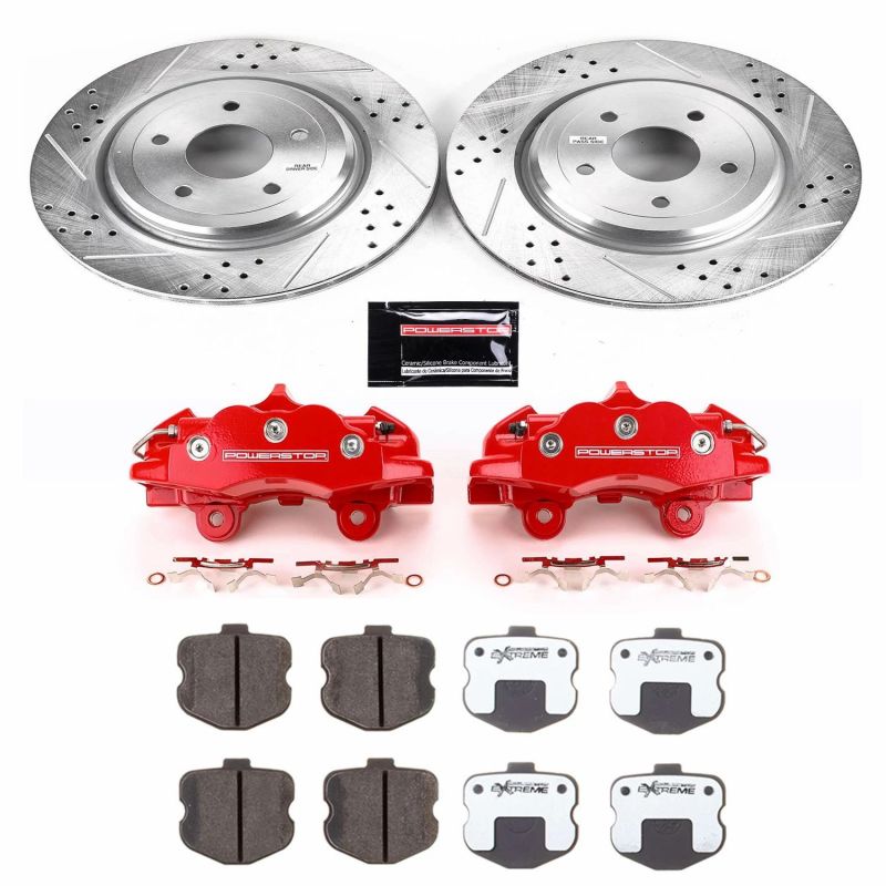 PowerStop Power Stop 06-13 Chevrolet Corvette Rear Z26 Street Warrior Brake Kit w/Calipers