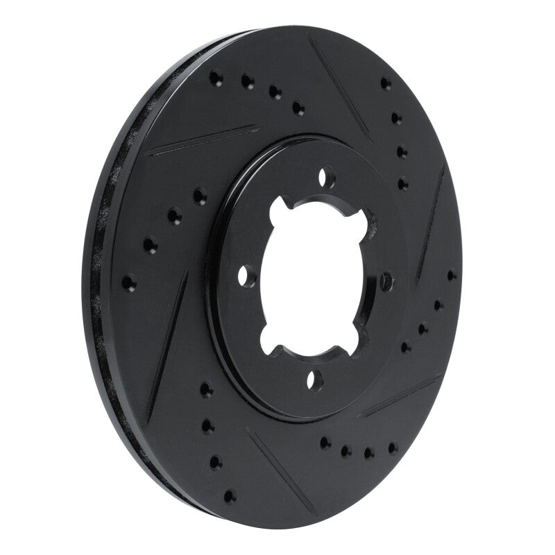 R1 Concepts R1 83-84 Toyota Cressida Front Right Drilled & Slotted Black Brake Rotor