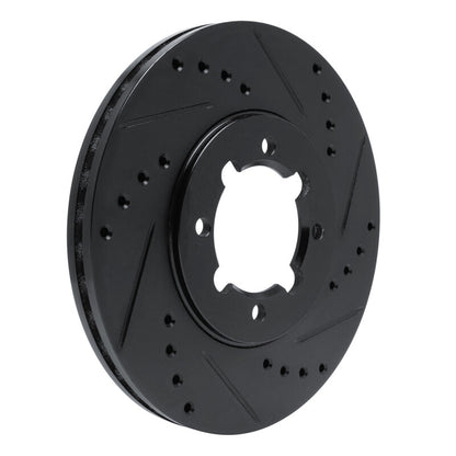 R1 Concepts R1 83-84 Toyota Cressida Front Right Drilled & Slotted Black Brake Rotor