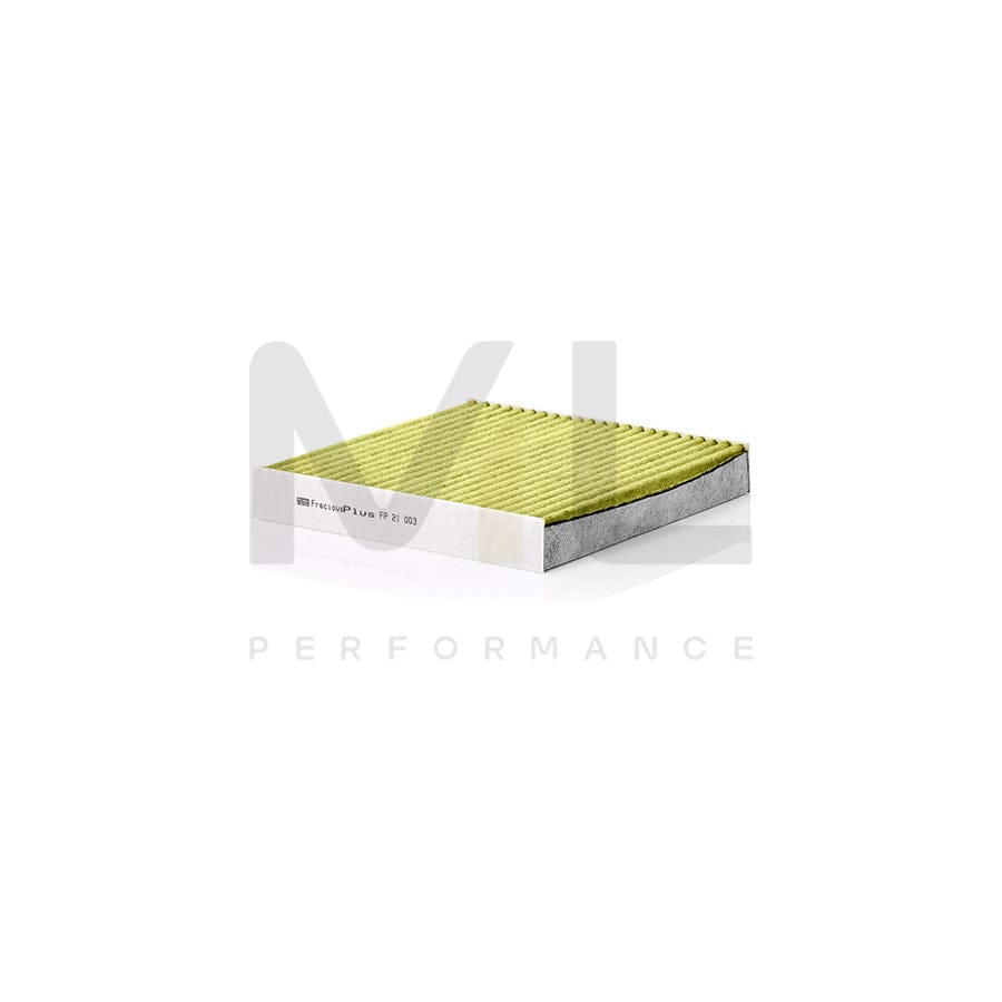 MANN-FILTER FP 21 003 Pollen filter Activated Carbon Filter, Activated Carbon Filter with polyphenol, Particulate filter (PM 2.5), with antibacterial action, with fungicidal effect, FreciousPlus