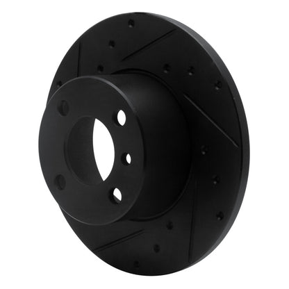 R1 Concepts R1 77-83 BMW 320I (USA/Canada) Front Left Drilled & Slotted Black Brake Rotor