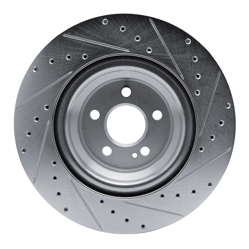 R1 Concepts R1 20-26 Mercedes-Benz GLS450 Rear Left Drilled & Slotted Silver Brake Rotor