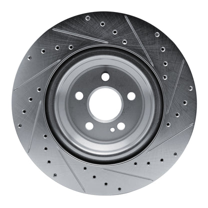 R1 Concepts R1 20-26 Mercedes-Benz GLS450 Rear Left Drilled & Slotted Silver Brake Rotor