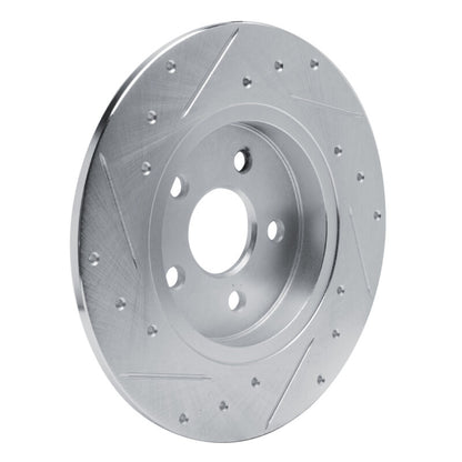R1 Concepts R1 87-91 Chrysler TC Maserati Rear Right Drilled & Slotted Silver Brake Rotor