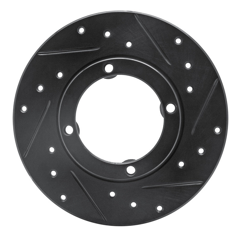 R1 Concepts R1 85-94 Chevrolet Sprint Front Right Drilled & Slotted Black Brake Rotor