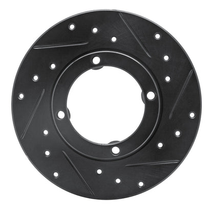 R1 Concepts R1 85-94 Chevrolet Sprint Front Right Drilled & Slotted Black Brake Rotor