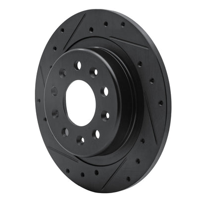 R1 Concepts R1 2016-2025 Buick Envista Rear Left Drilled & Slotted Black Brake Rotor