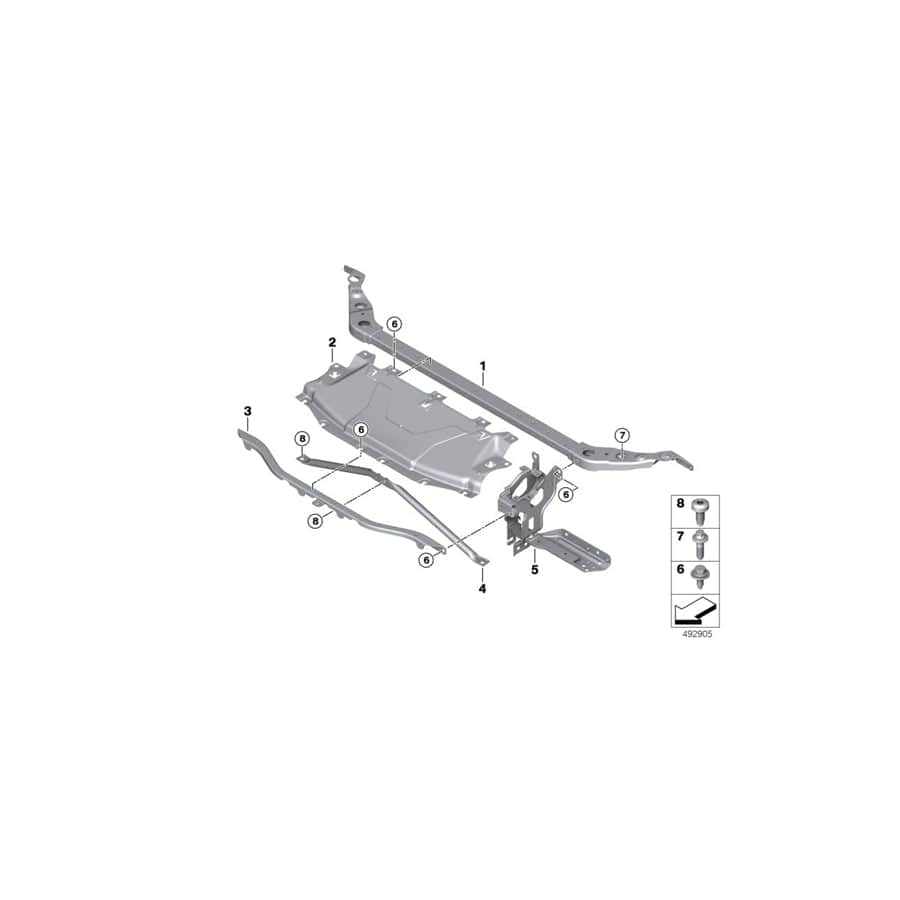 Genuine BMW 51647436776 G29 Mount For Headlight, Right (Inc. Z4 20i, Z4 30i & Z4 M40i)