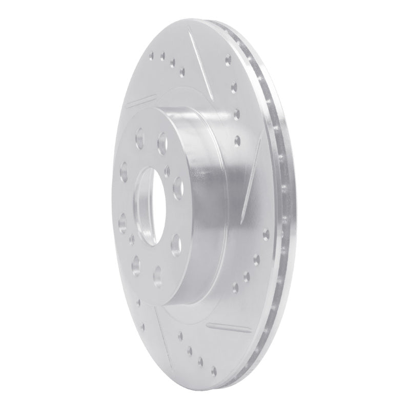 R1 Concepts R1 00-05 Toyota MR2 Spyder Rear Right Drilled & Slotted Silver Brake Rotor