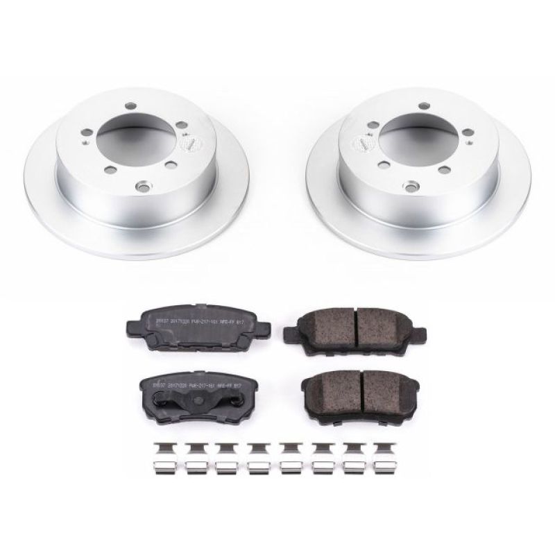 PowerStop Power Stop 04-06 Mitsubishi Lancer Rear Z17 Evolution Geomet Coated Brake Kit