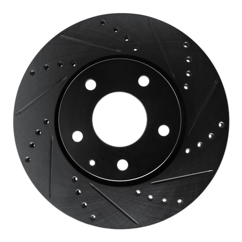 R1 Concepts R1 19-25 Mazda 3 Front Right Drilled & Slotted Black Brake Rotor