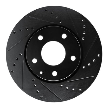 R1 Concepts R1 19-25 Mazda 3 Front Right Drilled & Slotted Black Brake Rotor