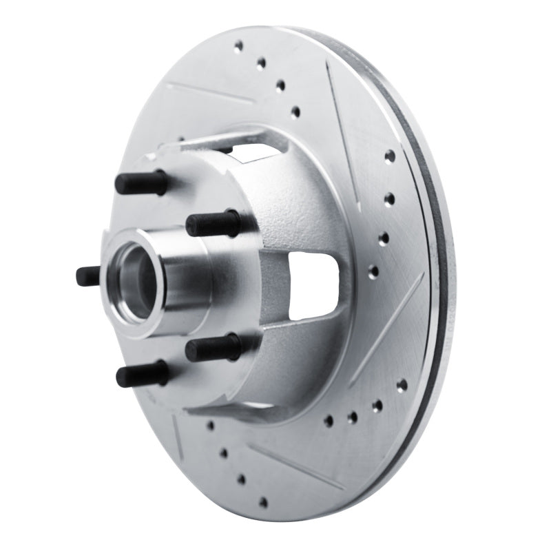 R1 Concepts R1 65-67 Ford Ranchero Front Right Drilled & Slotted Silver Brake Rotor