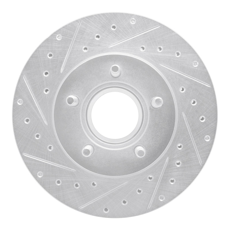 R1 Concepts R1 95-97 Ford Ranger (USA/Canada) Front Left Drilled & Slotted Silver Brake Rotor