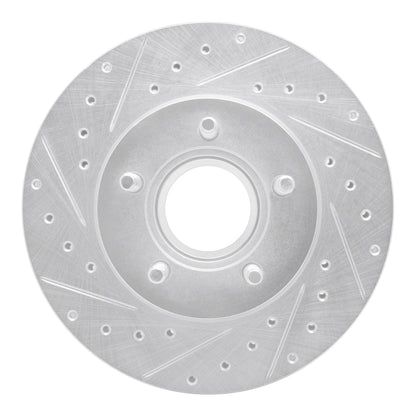 R1 Concepts R1 95-97 Ford Ranger (USA/Canada) Front Left Drilled & Slotted Silver Brake Rotor