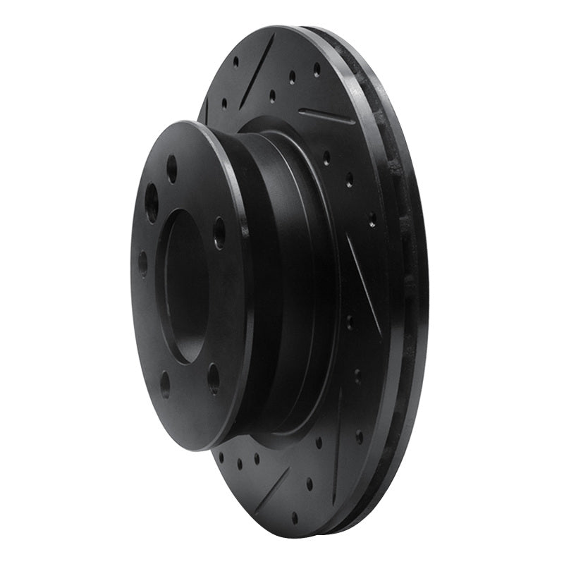 R1 Concepts R1 02-06 Dodge Sprinter 3500 Front Left Drilled & Slotted Black Brake Rotor