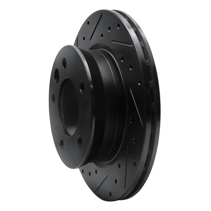 R1 Concepts R1 02-06 Dodge Sprinter 3500 Front Left Drilled & Slotted Black Brake Rotor