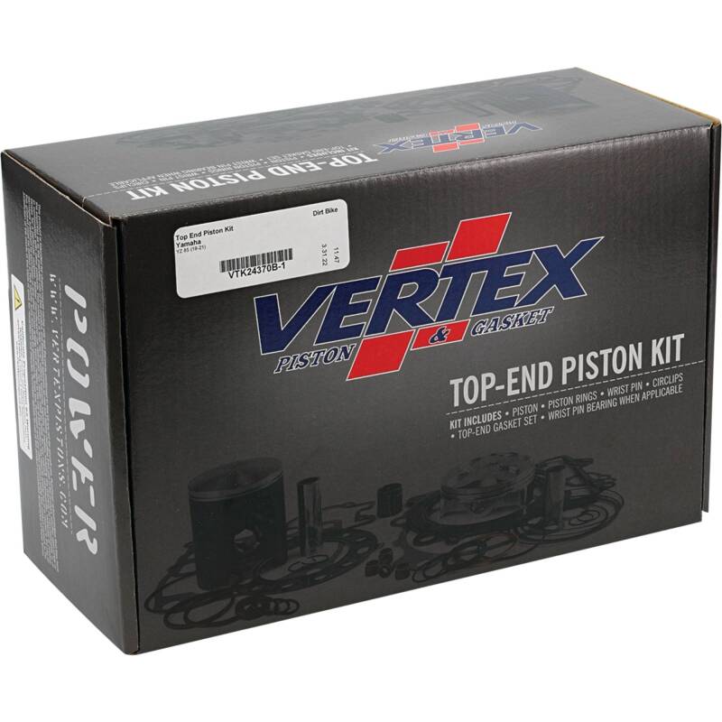 Vertex Pistons Vertex Piston 19-23 Yamaha YZ 85 85cc Top End Piston Kit