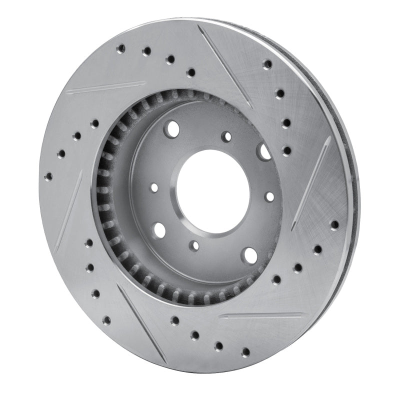 R1 Concepts R1 98-02 Acura CL Front Left Drilled & Slotted Silver Brake Rotor