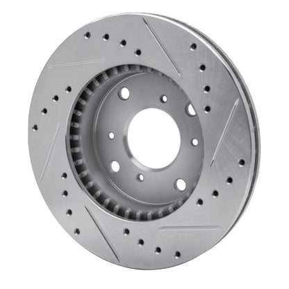 R1 Concepts R1 98-02 Acura CL Front Left Drilled & Slotted Silver Brake Rotor