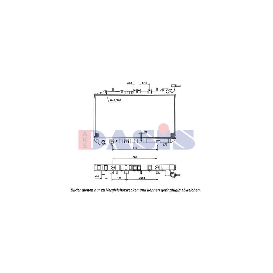 AKS Dasis 070360N Engine Radiator for Nissan Primera Estate (W10)