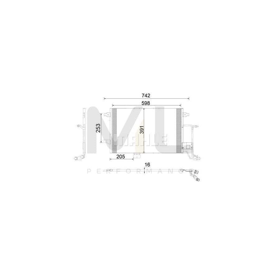 MAHLE ORIGINAL AC 822 000S Air conditioning condenser without dryer | ML Performance Car Parts