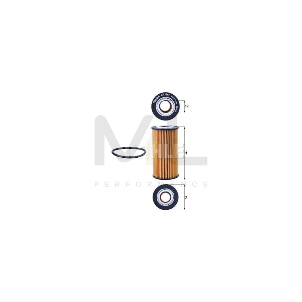 MAHLE ORIGINAL OX 1267D Oil Filter Filter Insert