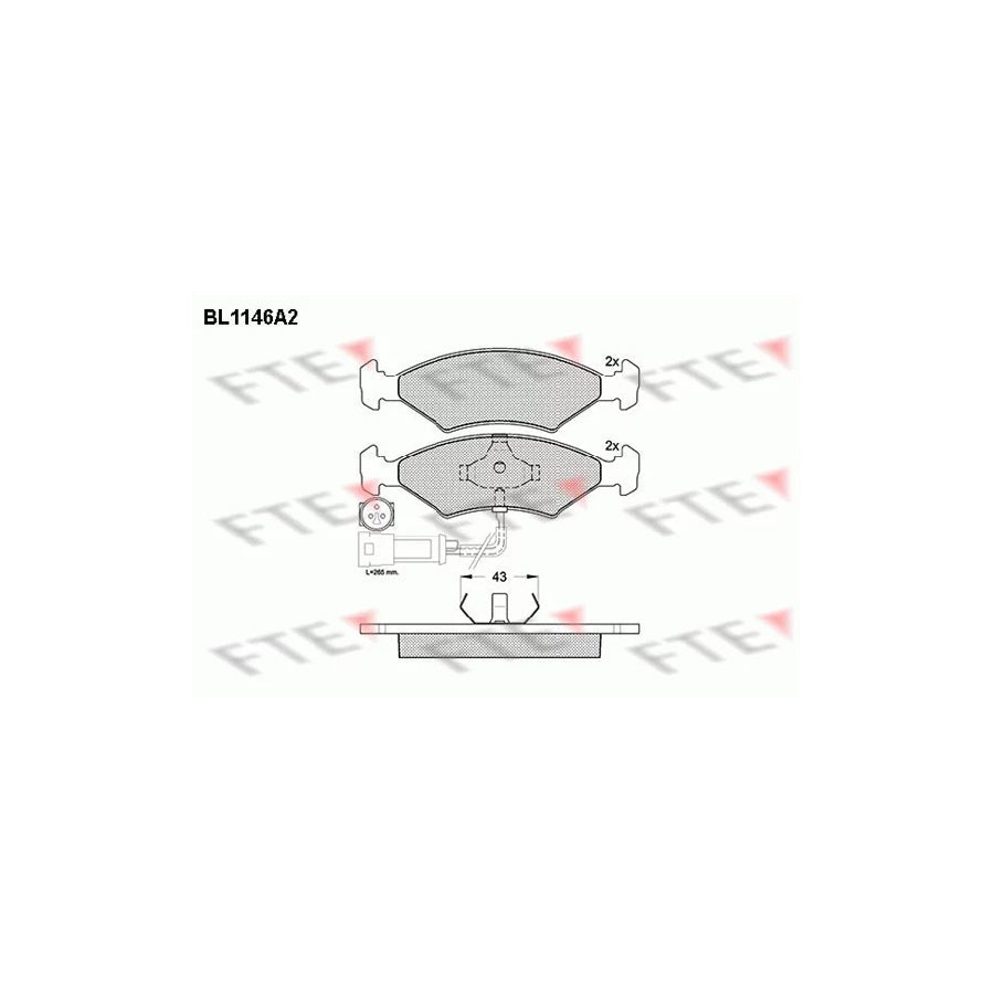 FTE Bl1146A2 Brake Pad Set