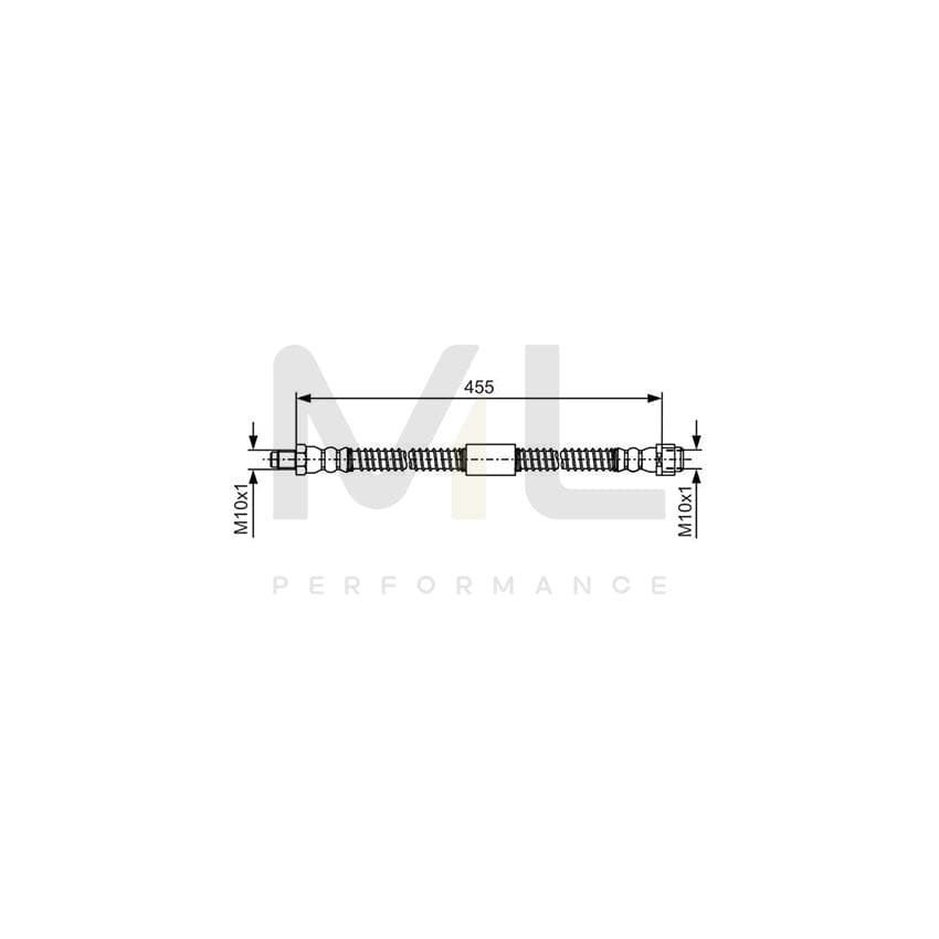 BOSCH 1 987 481 A02 Brake Hose 455mm | ML Performance Car Parts