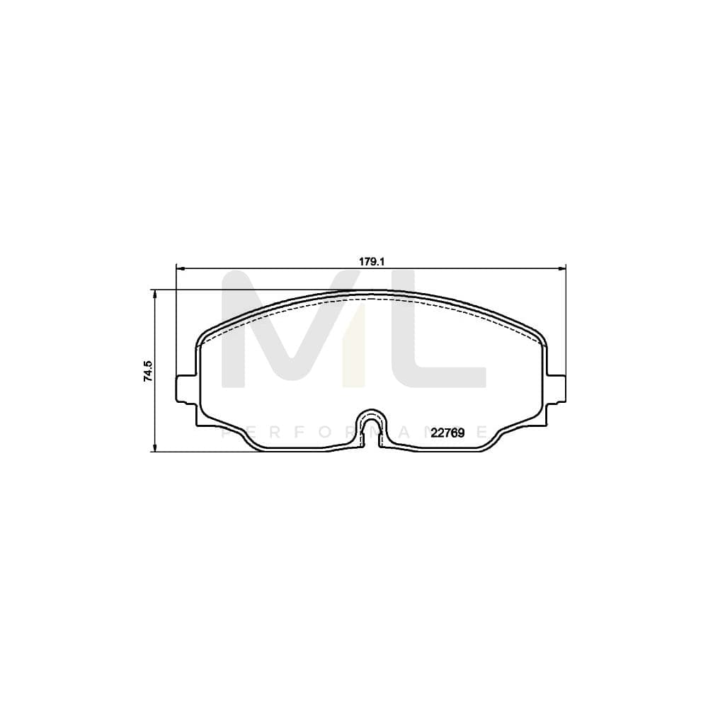 Hella 8DB 355 039-941 Brake Pad Set For Vw Atlas Prepared For Wear Indicator, With Brake Caliper Screws, With Accessories | ML Performance Car Parts