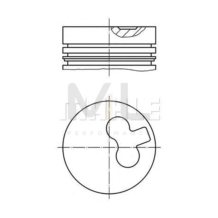 MAHLE ORIGINAL 640 32 01 Piston for 94,5 mm, with piston rings, with piston ring carrier | ML Performance Car Parts