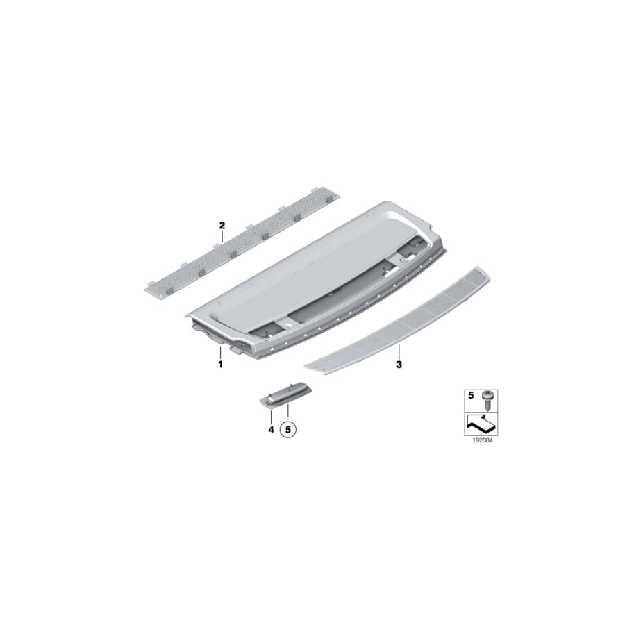 Genuine BMW 51477237260 F07 Trim Grill, Upper OYSTER (Inc. 550iX 4.0, 535i & 535d)